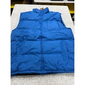 Pacific Trail Blue Puffer Vest Mens Fleece Lined Quilted Full Zip XL